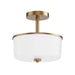 Maxim - 5692WTNAB - Two Light Semi Flush/Pendant Convertible - Fuller - Natural Aged Brass