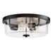 Maxim - 5693CLBK - Three Light Flush Mount - Fuller - Black