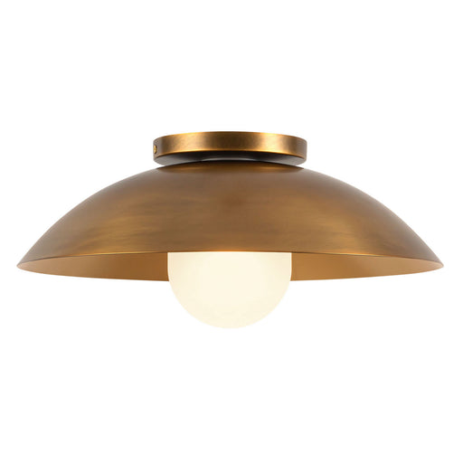 Kuzco Lighting - SF10814-VB/OP - One Light Semi-Flush Mount - Umbra - Vintage Brass/Opal Glass