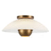 Kuzco Lighting - SF11914-OP/VB - One Light Semi-Flush Mount - Umbra - Opal Glass/Vintage Brass