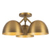 Kuzco Lighting - SF13317-BG - Three Light Semi-Flush Mount - Fosso - Brushed Gold