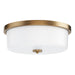Maxim - 5693WTNAB - Three Light Flush Mount - Fuller - Natural Aged Brass