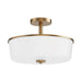 Maxim - 5695WTNAB - Three Light Semi Flush/Pendant Convertible - Fuller - Natural Aged Brass