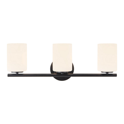 Ezra Three Light Bathroom Vanity Black