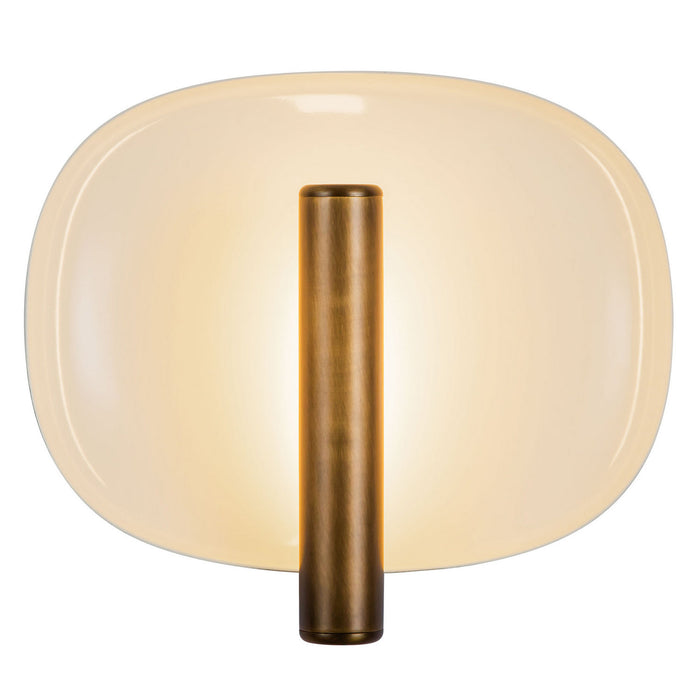 Kuzco Lighting - WS20809-PW/VB - LED Wall Sconce - Lustre - Pearl White/Vintage Brass