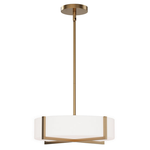 Maxim - 57945WTNAB - LED Flush Mount/ Pendant Convertible - Dexter - Natural Aged Brass