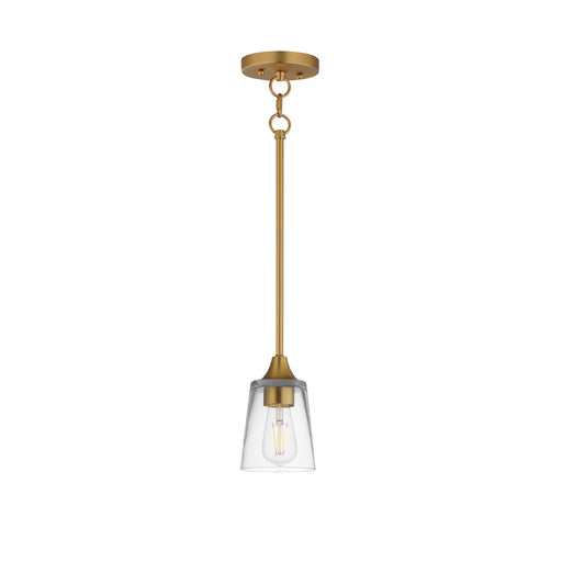 Maxim - 92880CLNAB - One Light Pendant - Hudson - Natural Aged Brass