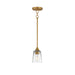 Maxim - 92880CLNAB - One Light Pendant - Hudson - Natural Aged Brass