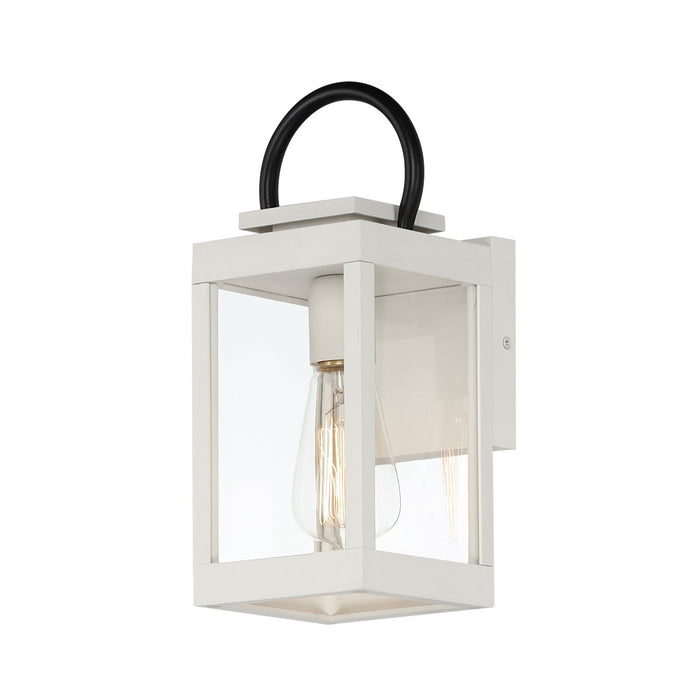 Maxim - 30912CLWTBK - One Light Outdoor Wall Lantern - Nassau Vivex - White / Black