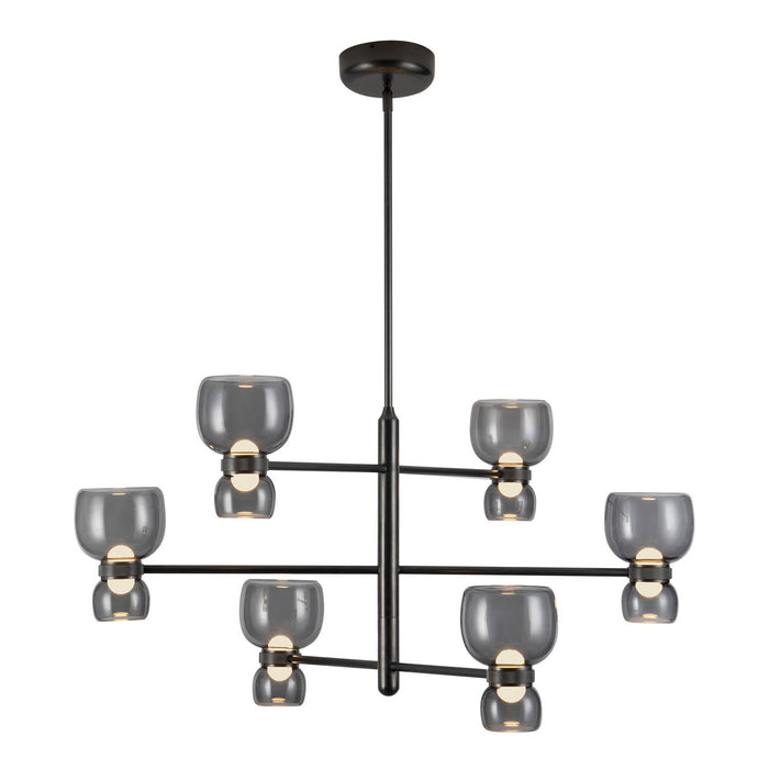 Alora - CH310336UBSM - LED Chandelier - Sutton - Urban Bronze/Smoked Glass