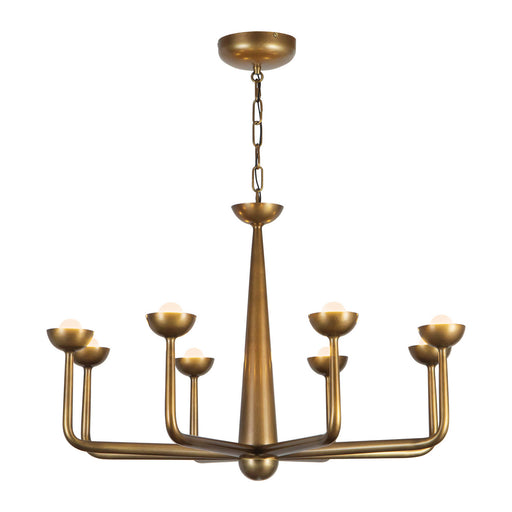 Alora - CH313830VB - LED Chandelier - Spade - Vintage Brass