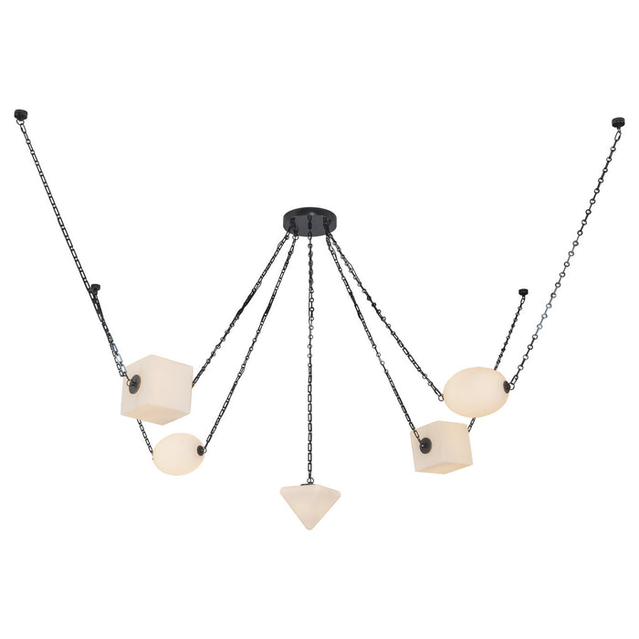 Alora - CH360105UBOP - LED Chandelier - Mineral - Urban Bronze/Matte Opal Glass