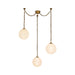Alora - CH363103VBCDG - LED Chandelier - Petra - Vintage Brass/Cloud Glass