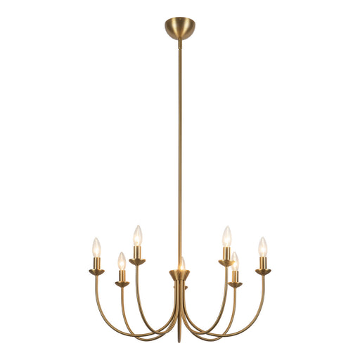 Alora - CH419726BG - Seven Light Chandelier - Ember - Brushed Gold