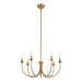 Alora - CH419726BG - Seven Light Chandelier - Ember - Brushed Gold