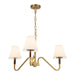 Alora - CH445330BGWL - Three Light Chandelier - Sloan - Brushed Gold/White Linen
