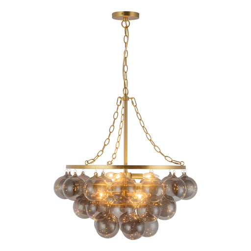 Alora - CH654624BGSM - Six Light Chandelier - Faye - Brushed Gold/Smoked Glass