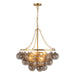 Alora - CH654624BGSM - Six Light Chandelier - Faye - Brushed Gold/Smoked Glass