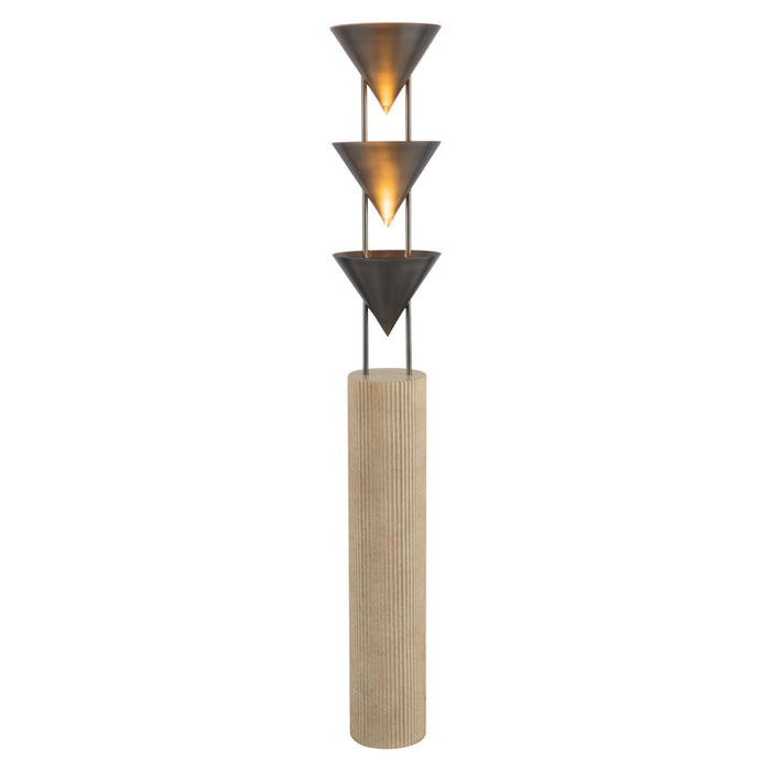 Alora - FL341367STA - Three Light Floor Lamp - Versus - Aged Steel