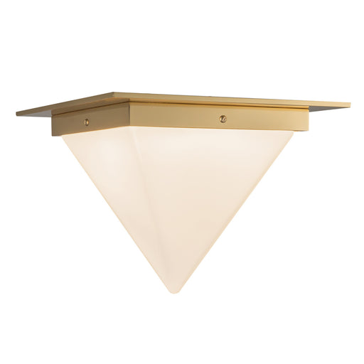 Alora - FM345119PTBOP - One Light Flush Mount - Mineral - Patina Brass/Opal Glass