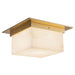 Alora - FM356115PTBAR - Two Light Flush Mount - Mineral - Patina Brass/Alabaster