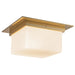 Alora - FM356115PTBOP - Two Light Flush Mount - Mineral - Patina Brass/Opal Glass