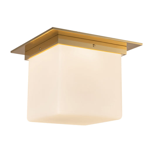 Alora - FM356118PTBOP - One Light Flush Mount - Mineral - Patina Brass/Opal Glass