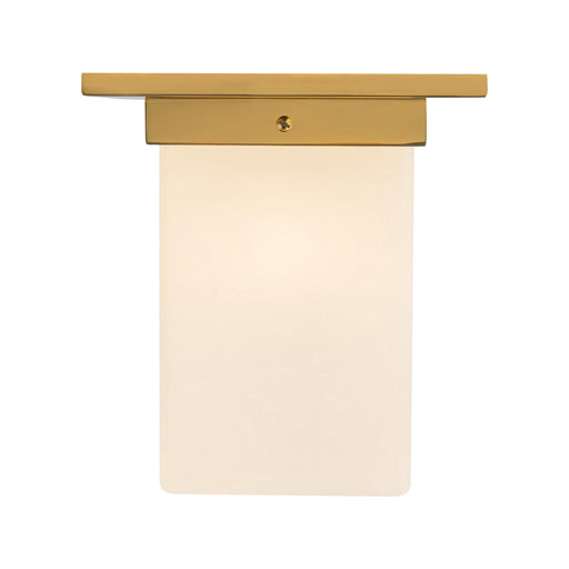 Alora - FM356808PTBOP - One Light Flush Mount - Mineral - Patina Brass/Opal Glass