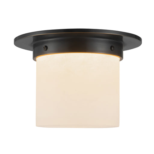 Mineral One Light Flush Mount Urban Bronze/Alabaster