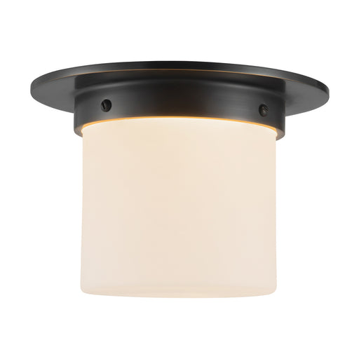 Mineral One Light Flush Mount Urban Bronze/Matte Opal Glass