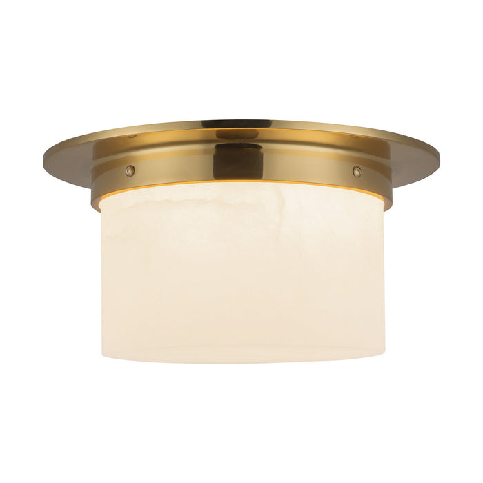 Alora - FM360115PTBAR - Two Light Flush Mount - Mineral - Patina Brass/Alabaster