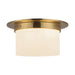 Alora - FM360115PTBAR - Two Light Flush Mount - Mineral - Patina Brass/Alabaster