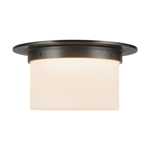 Mineral Two Light Flush Mount Urban Bronze/Matte Opal Glass