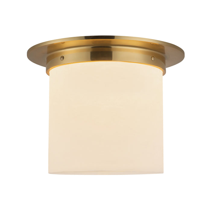 Alora - FM360118PTBAR - One Light Flush Mount - Mineral - Patina Brass/Alabaster