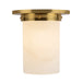 Alora - FM360808PTBAR - One Light Flush Mount - Mineral - Patina Brass/Alabaster