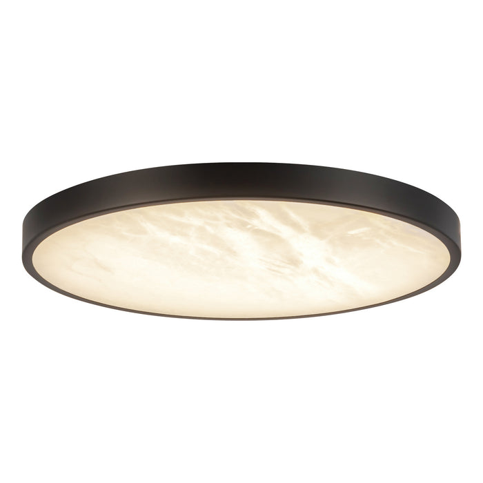 Alora - FM653012MBAR - LED Flush Mount - Evelyn - Matte Black/Alabaster