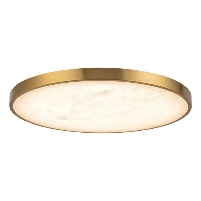 Alora - FM653015BGAR - LED Flush Mount - Evelyn - Brushed Gold/Alabaster