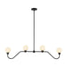 Alora - LP408148MB - Four Light Linear Pendant - Beckett - Matte Black