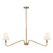 Alora - LP445242BGWL - Two Light Linear Pendant - Sloan - Brushed Gold/White Linen