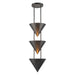 Alora - PD341328STA - Three Light Pendant - Versus - Aged Steel
