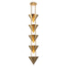 Alora - PD341548PTB - Five Light Pendant - Versus - Patina Brass