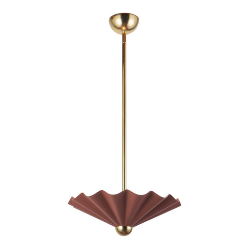 Furrow LED Pendant Burgundy