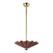 Alora - PD354016BGD - LED Pendant - Furrow - Burgundy