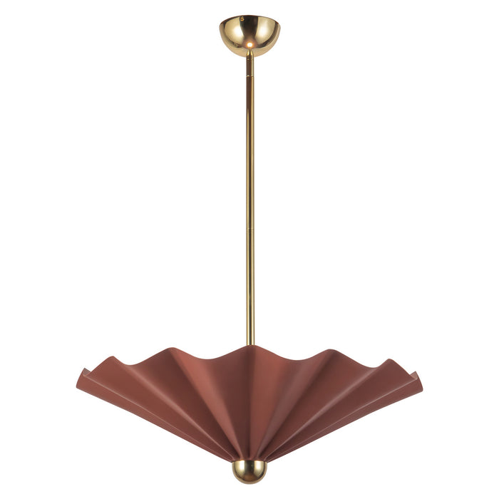 Alora - PD354125BGD - LED Pendant - Furrow - Burgundy
