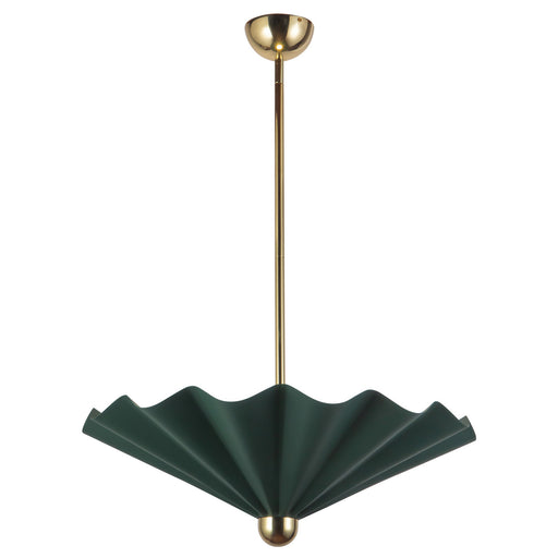 Furrow LED Pendant Pine Green