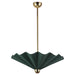 Alora - PD354125PGN - LED Pendant - Furrow - Pine Green