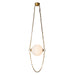 Alora - PD372010VBCDG - LED Pendant - Petra - Vintage Brass/Cloud Glass
