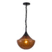 Alora - PD651012MBAM - One Light Pendant - Farrah - Matte Black/Amber