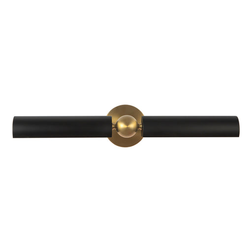 Cole Two Light Picture Light Brushed Gold/Matte Black