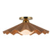 Alora - SF354016PEC - One Light Semi-Flush Mount - Furrow - Peach